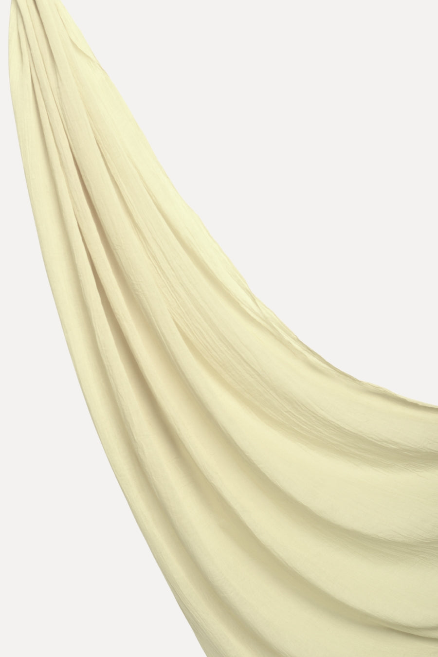 Soft Crumpled Lawn Hijab - Buttermilk