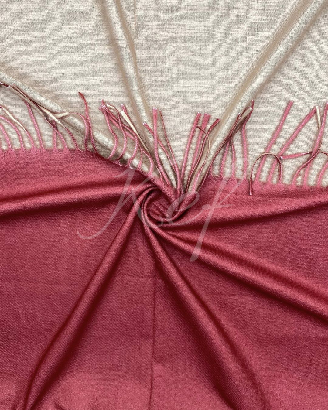 Dual Toned Cashmere - Buttery Red