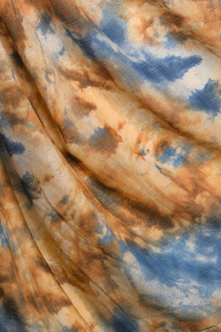 Printed Lawn Tiedye - Cadet