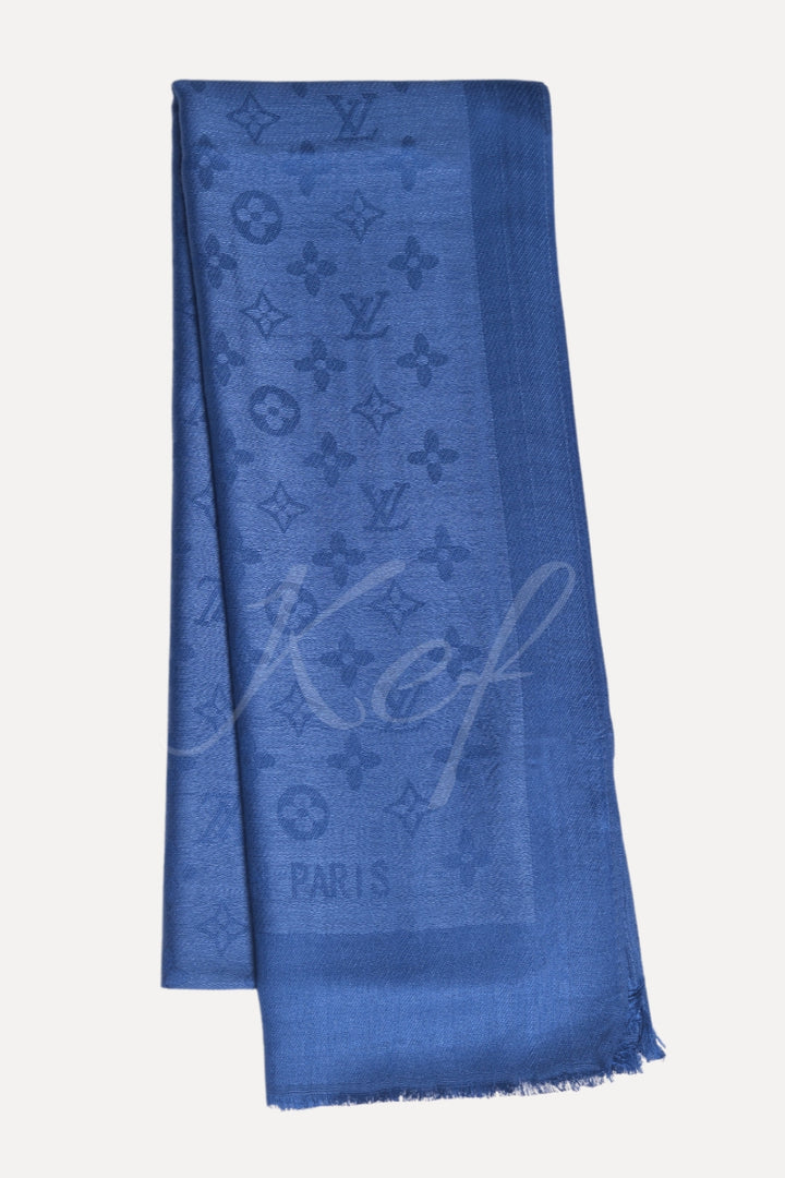 LV Cashmere Hijab -  Cadet Blue