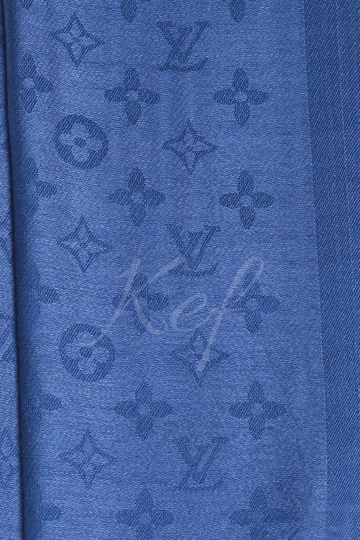 LV Cashmere Hijab -  Cadet Blue