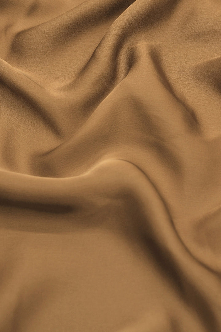 Plain Silk Hijab - Camel