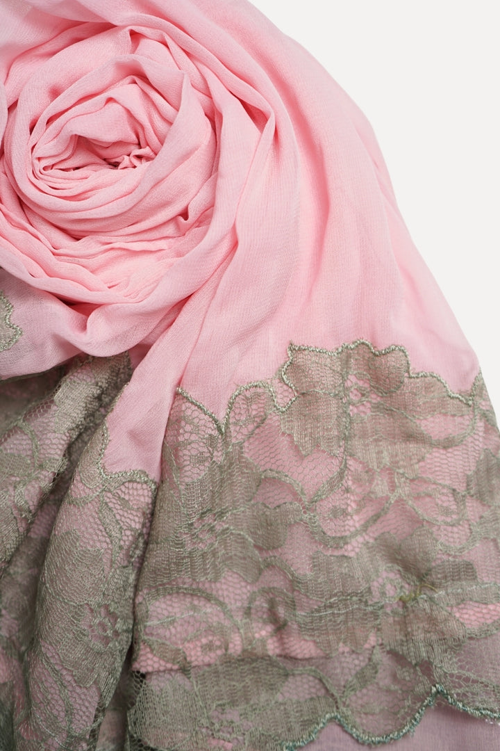 Chantilly Chiffon Hijab - Candy Pink
