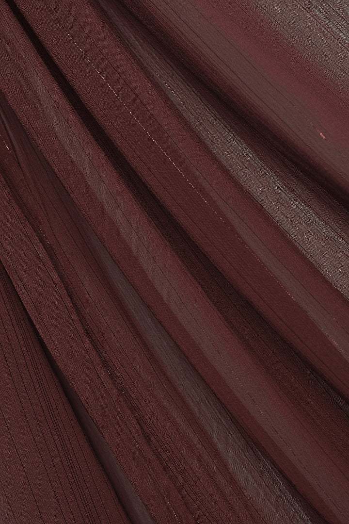 Metallic Chiffon - Cape Mortuum