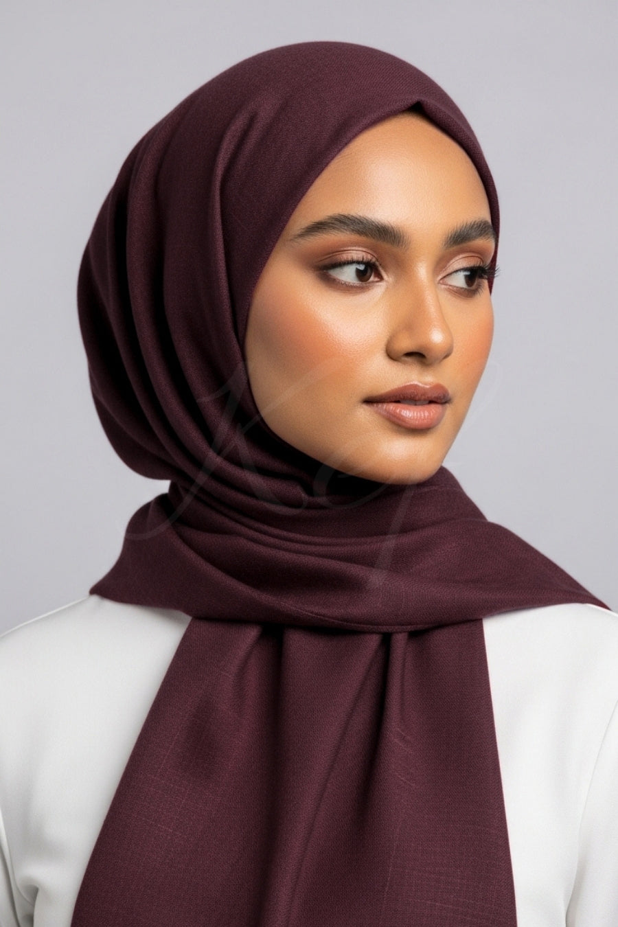 Turkish Lawn Hijab - Cape Mortuum