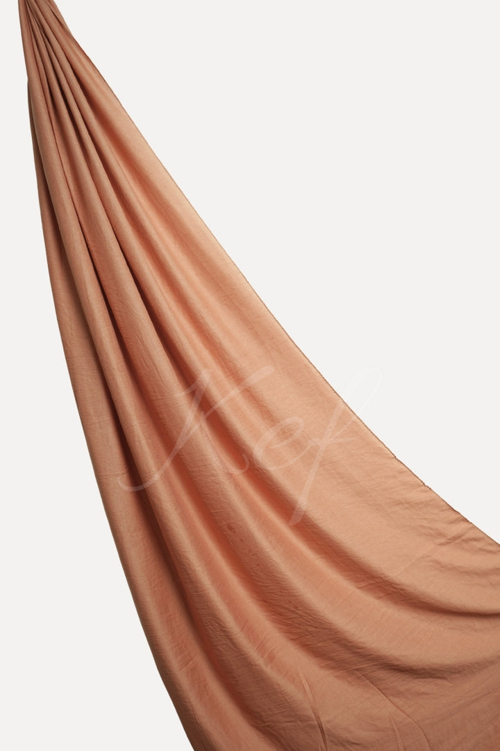 Crumpled Lawn Hijab - Caramel