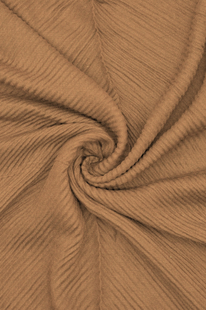 Crinkle Lawn Hijab - Caramel