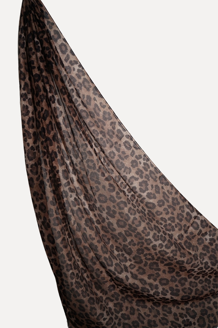 Safari Printed Lawn Hijab - Caramel Roar