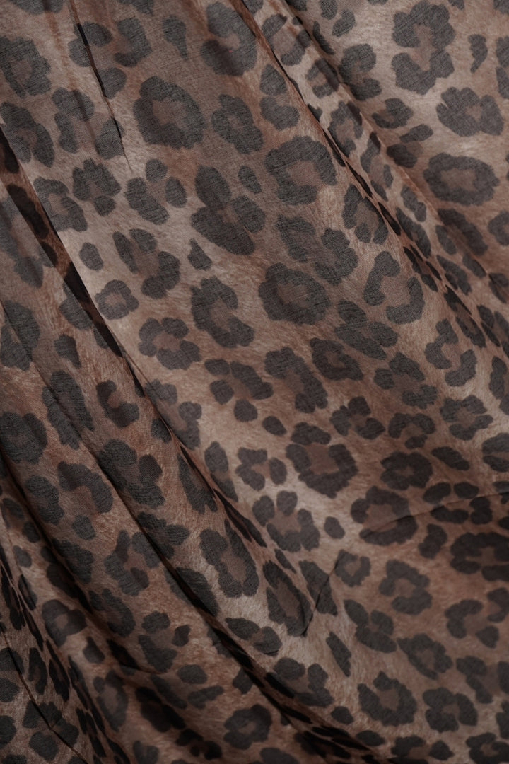 Safari Printed Lawn Hijab - Caramel Roar