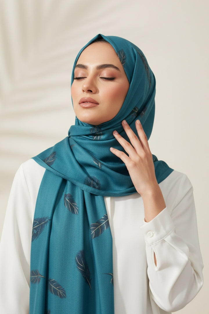 Bush Printed Lawn - Cerulean