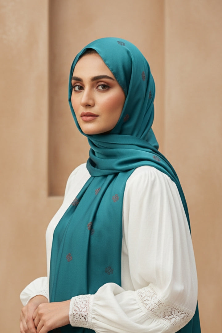 Block Print Silk - Cerulean