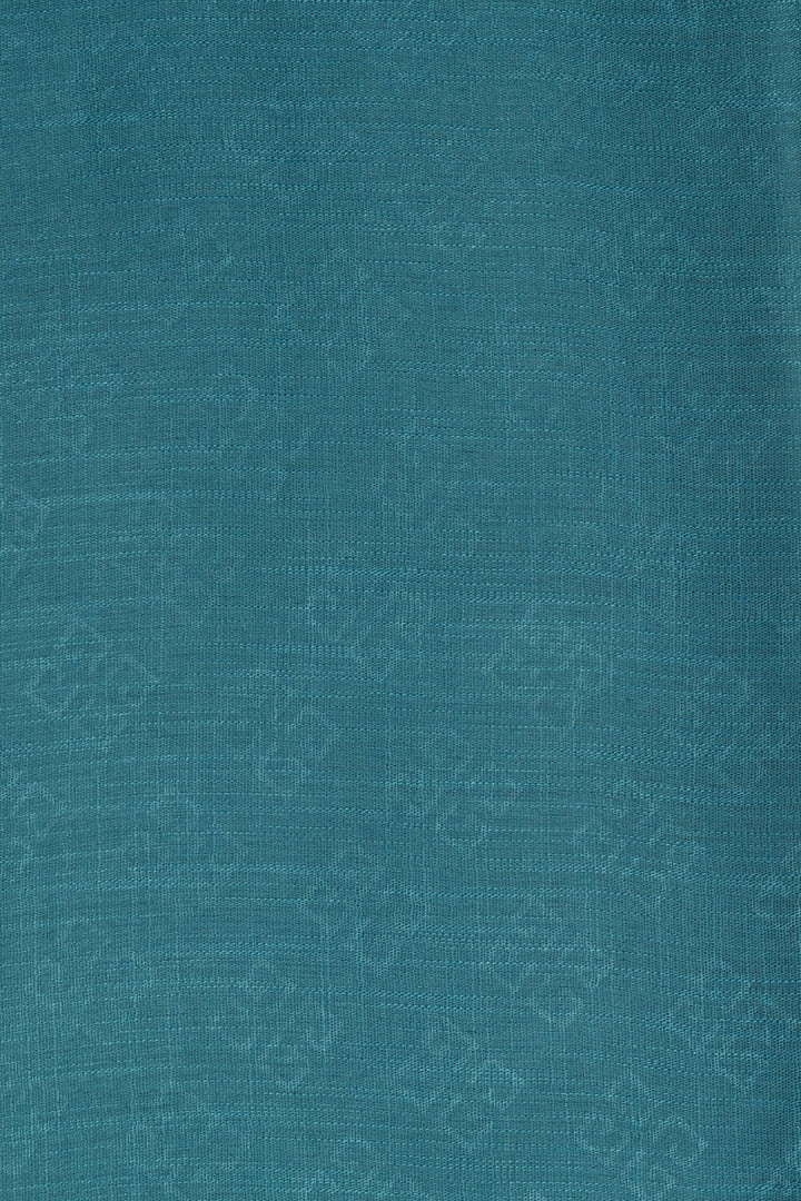 Monogram Turkish Lawn Hijab - Cerulean