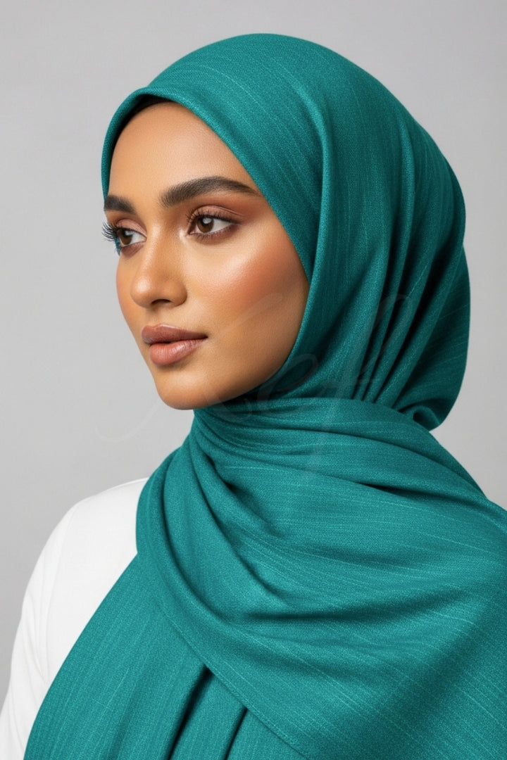 Turkish Lawn XL Hijab - Cerulean