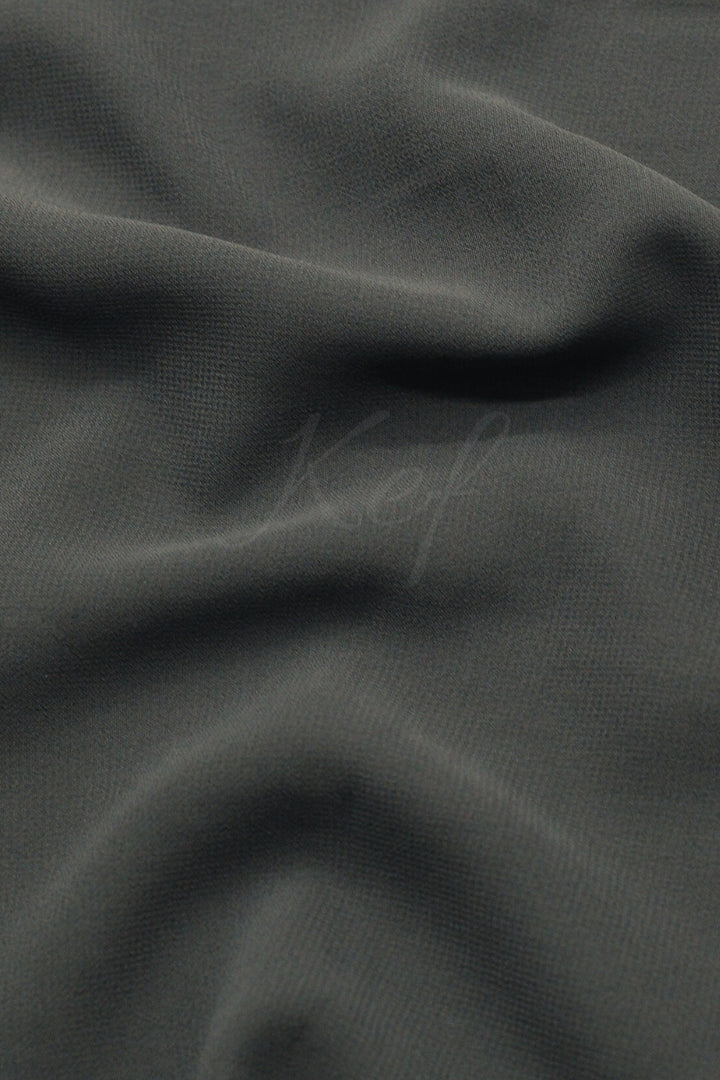 Georgette Hijab - Charcoal Grey