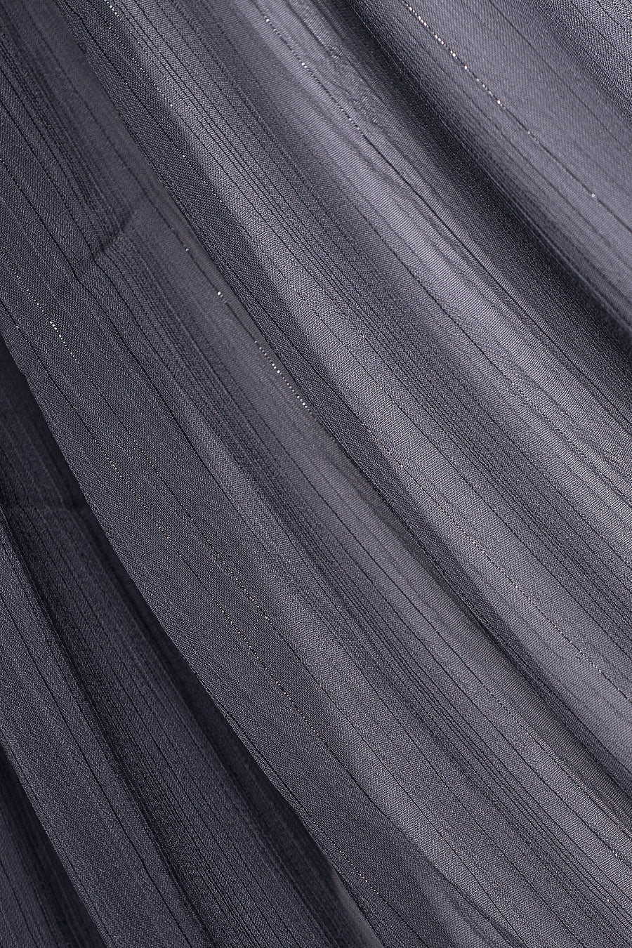 Metallic Chiffon - Charcoal Grey