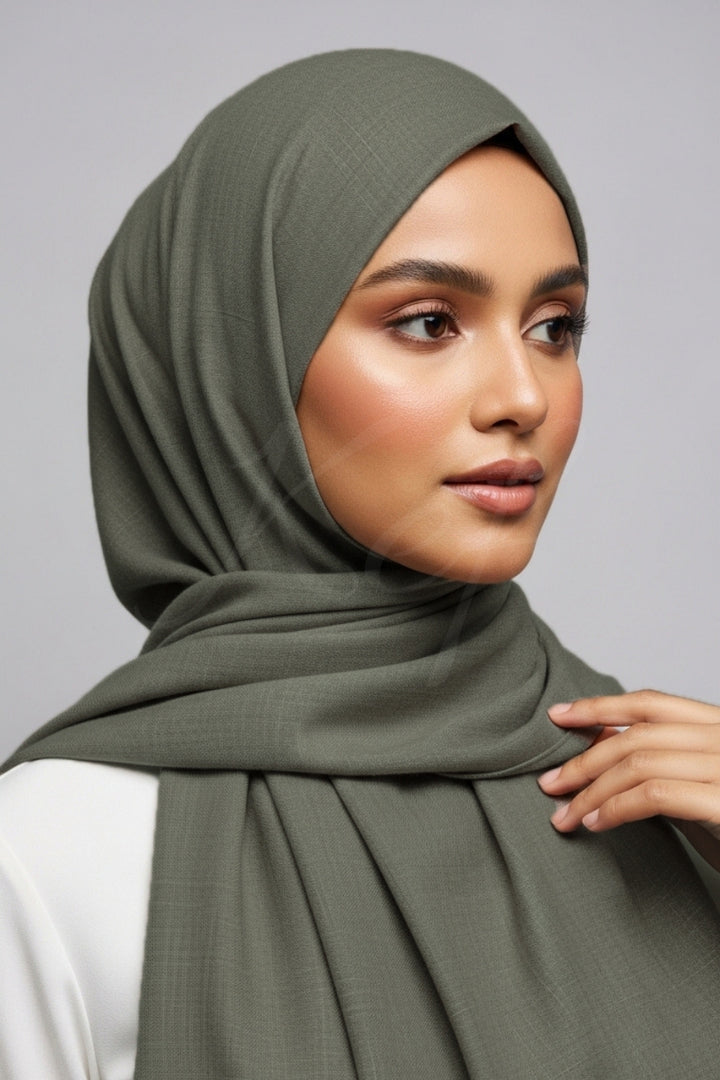 Turkish Lawn Hijab - Charcoal Grey