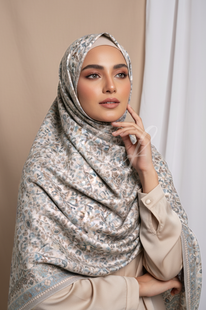 Printed Cashmere Twilight Hijab - Charm Drapes