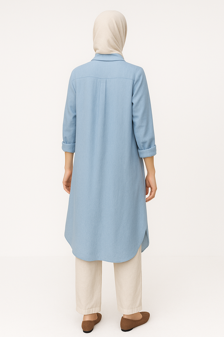 Modest Button-Down Shirt Dress