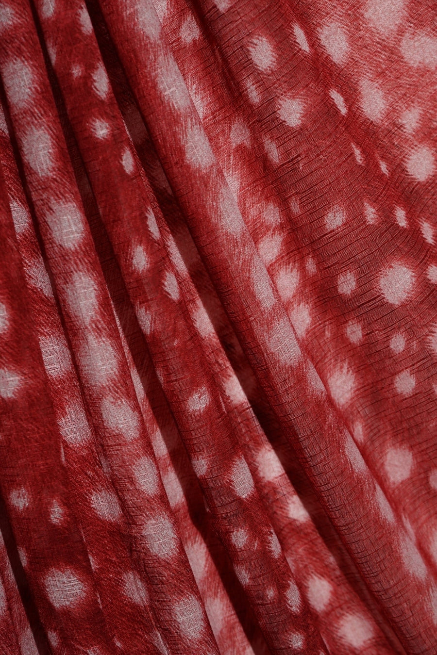 Deer Printed Lawn - Cherry