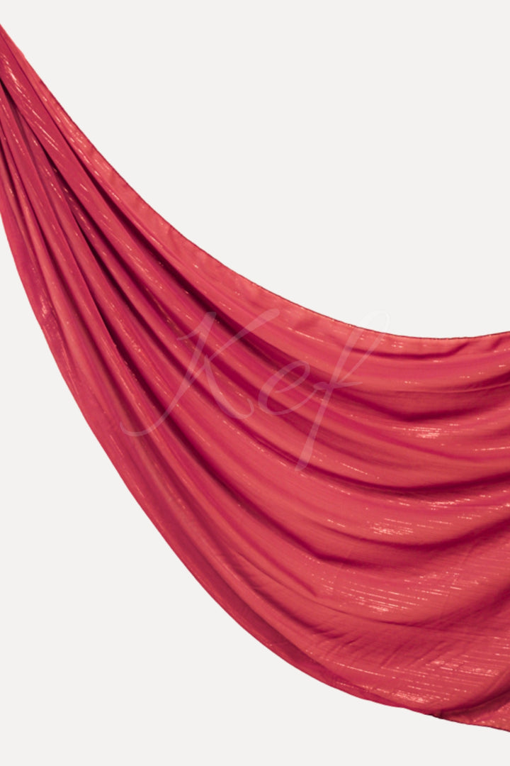 Metallic Chiffon - Cherry