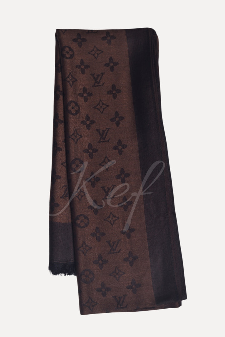 LV Cashmere Hijab -  Choco