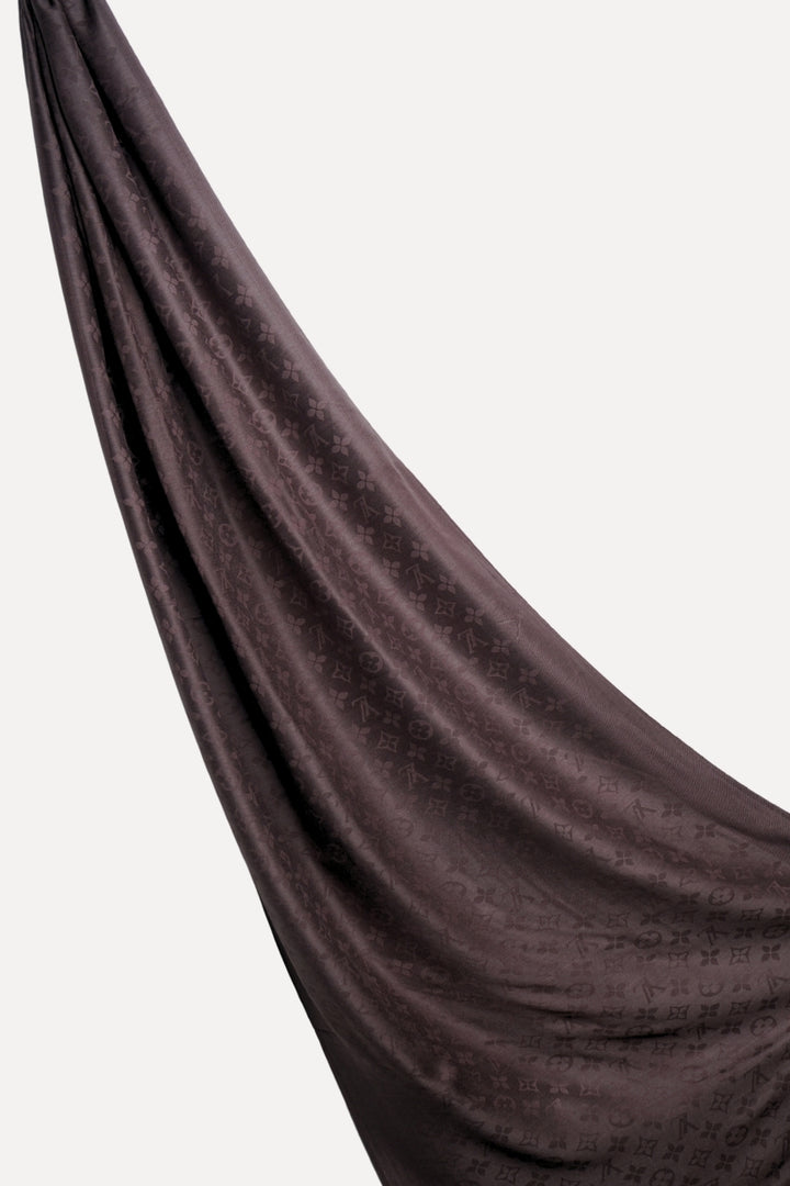 LV Cashmere Hijab -  Choco Brown