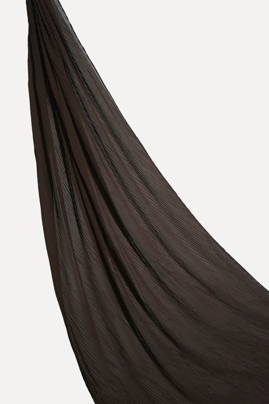 Crinkle Georgette Hijab - Choco Brown