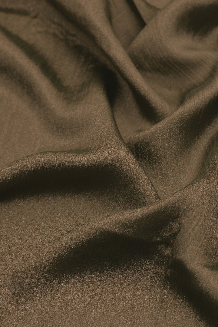 Crinkle Chiffon Hijab - Choco Brown (Shimmer)