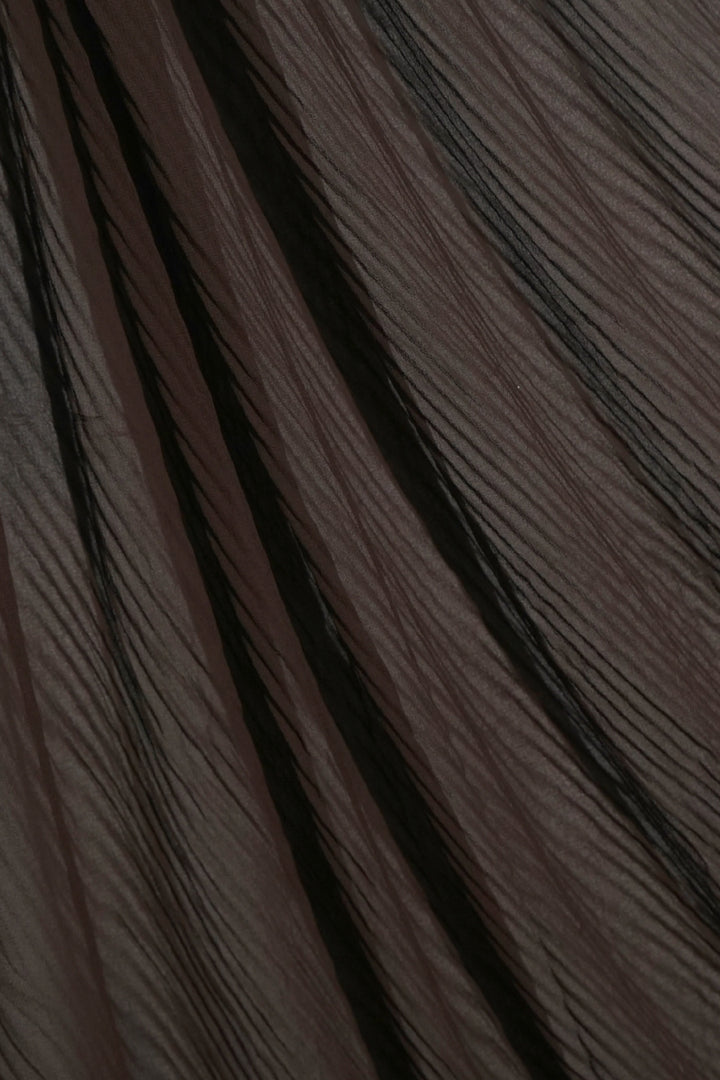 Crinkle Georgette Hijab - Choco Brown