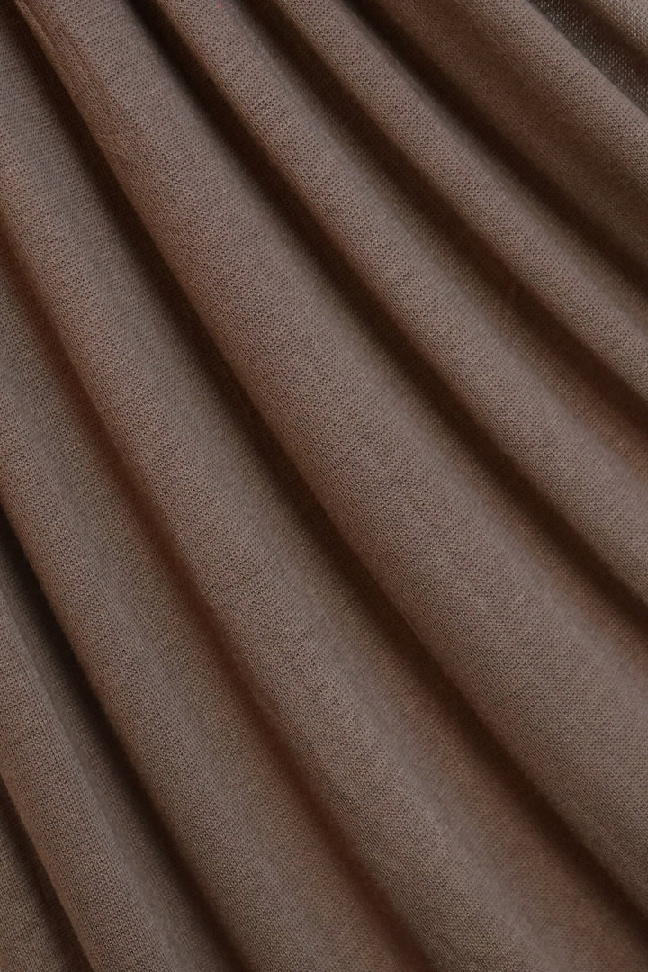 Woven Jersey Hijab - Choco Brown