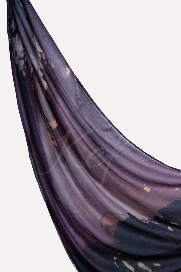 Printed Viscose Modal Hijab - Choco Tornado