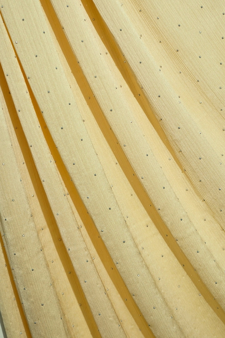 Dotted Matte Chiffon Hijab - Clear Gold