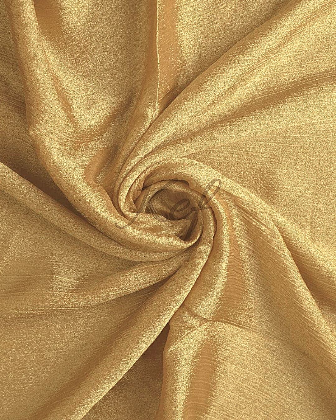 Crinkle Chiffon Hijab - Clear Gold (Shimmer)