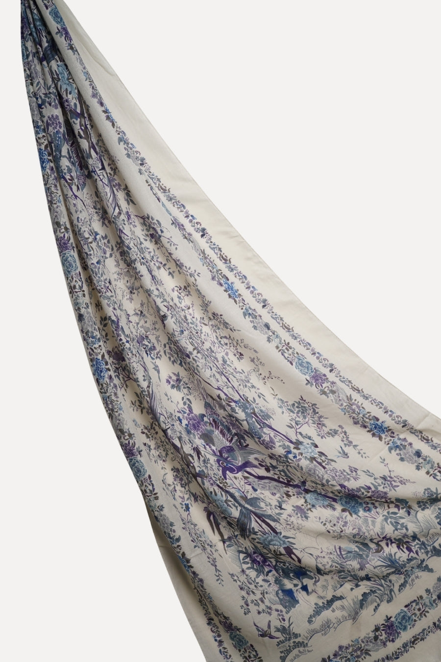 Printed Floral Lawn Hijab - Cloud Petal