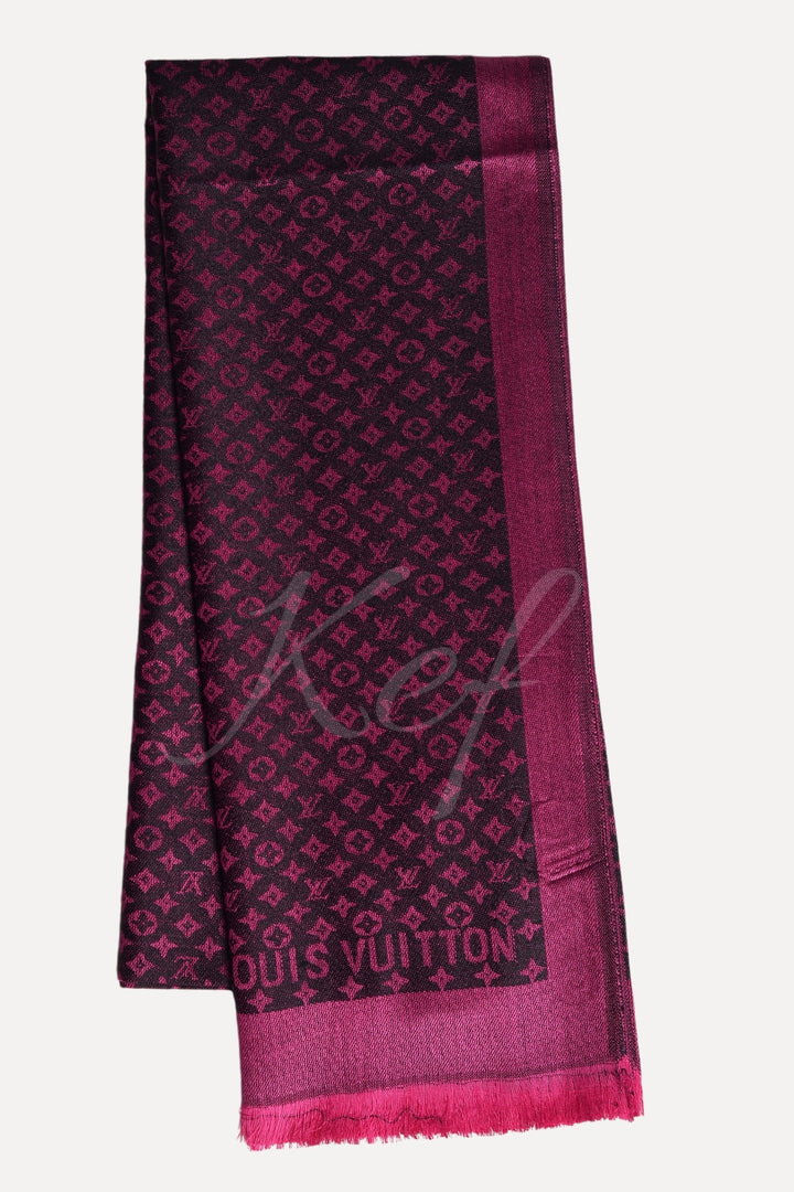 Star LV Cashmere Hijab -  Coal Pink