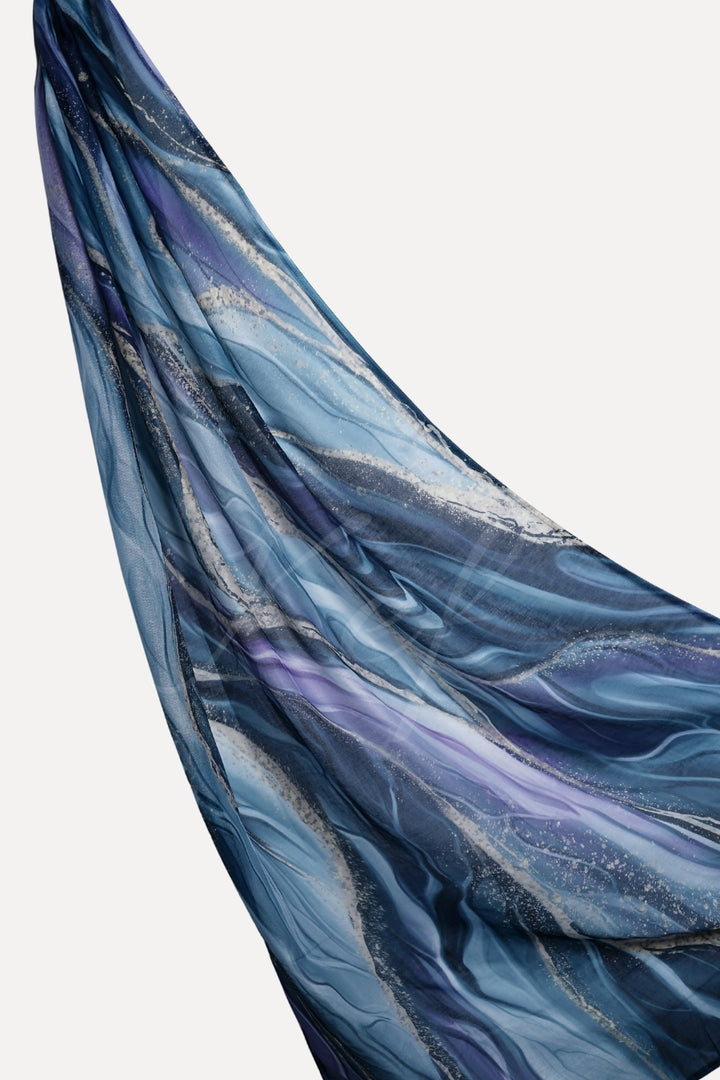 Printed Viscose Modal Hijab - Colourful River