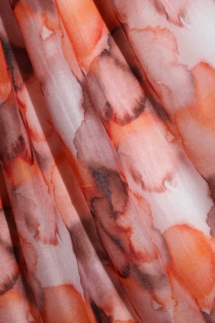 Printed Viscose Modal Hijab - Coral Bloom