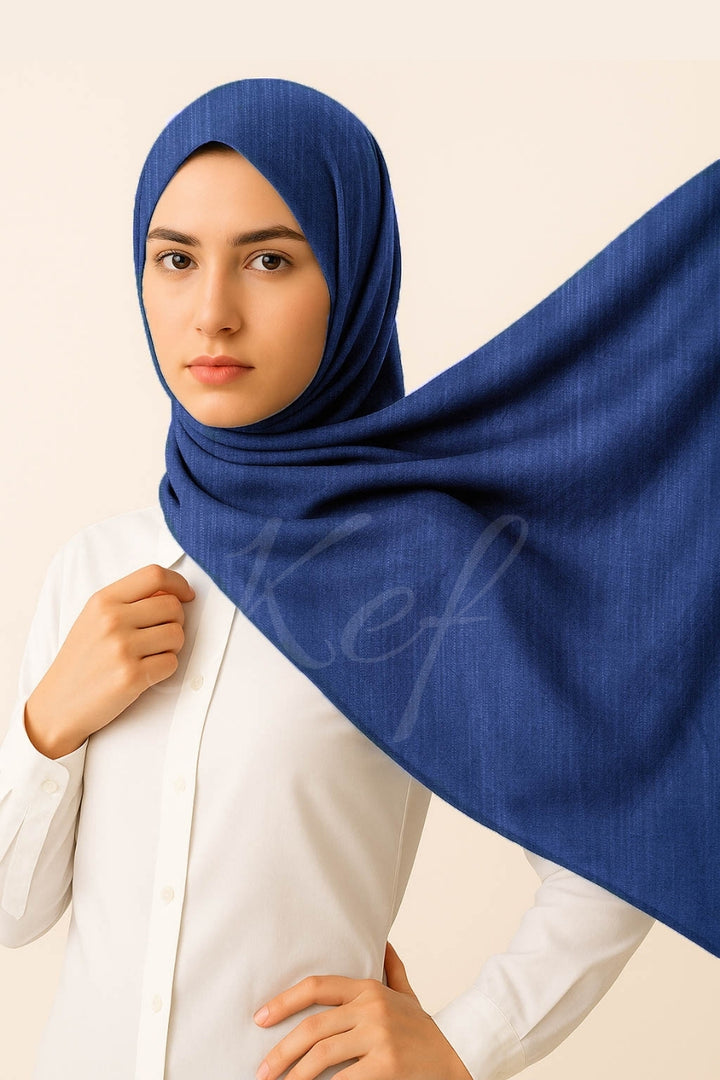 Turkish Lawn Hijab - Cornflower Blue