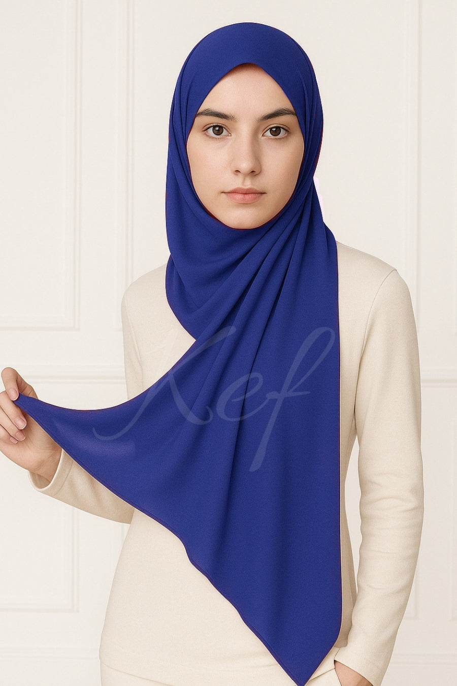 Georgette Hijab - Cornflower Blue