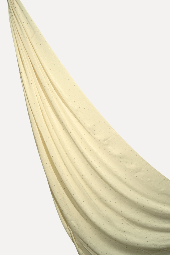Dotted Matte Chiffon Hijab - Cream