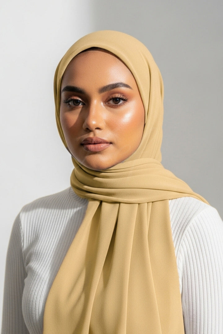 Georgette Hijab - Cream