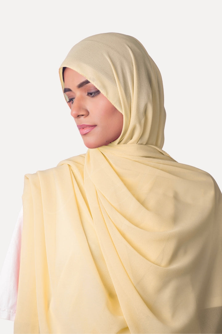 Georgette Hijab - Cream