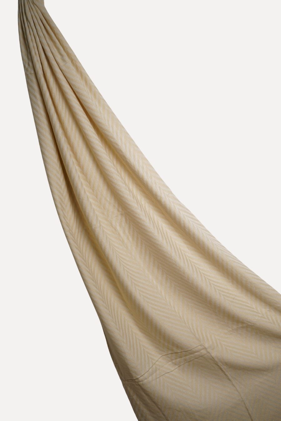 Classic Patterned Cashmere - Cream Weave