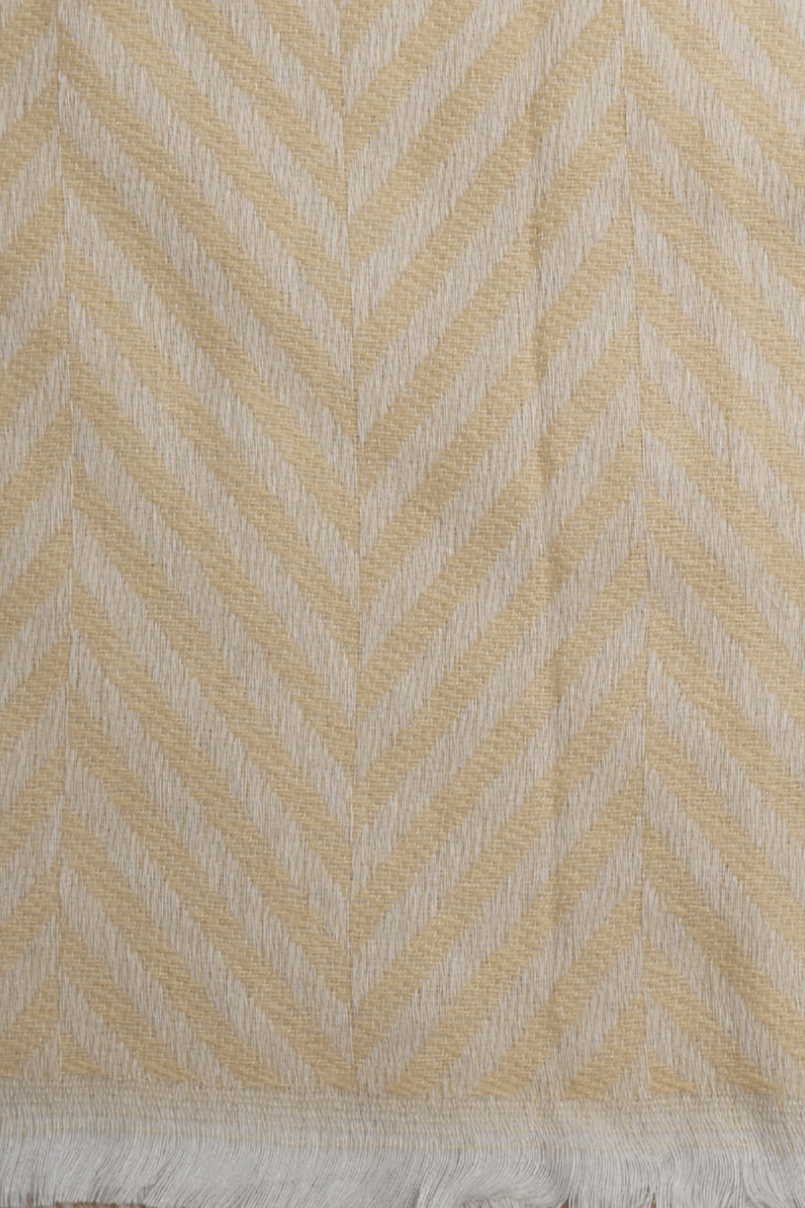 Classic Patterned Cashmere - Cream Weave