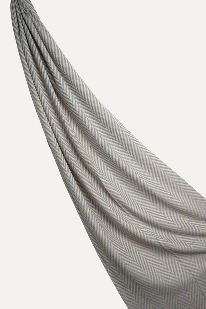 Patterned Cashmere - Creamy Grey