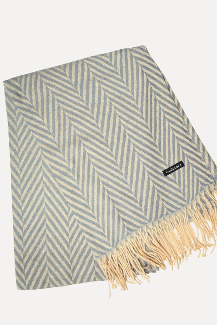 Patterned Cashmere - Creamy Grey