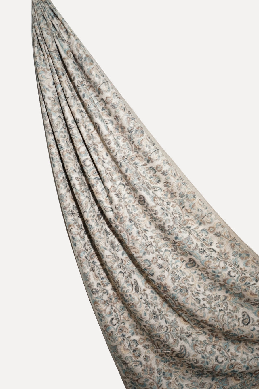 Printed Cashmere Dynasty Hijab - Creamy Smoke