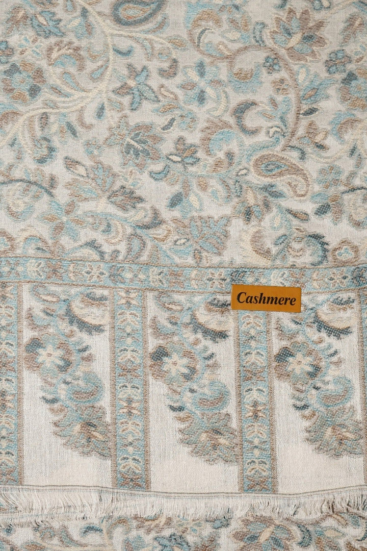 Printed Cashmere Dynasty Hijab - Creamy Smoke