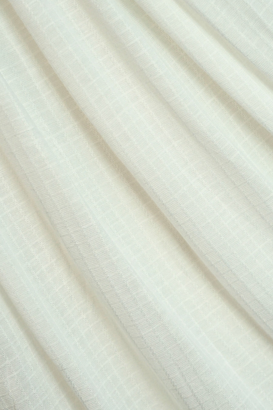 Checkered Jersey Hijab - Creamy White
