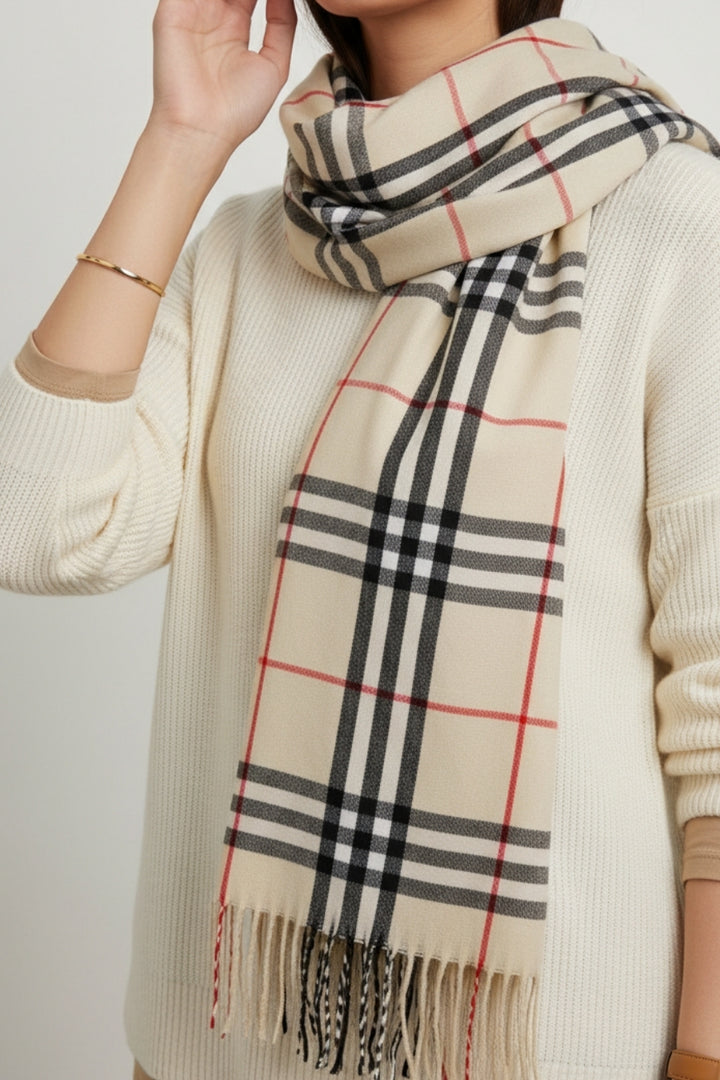 BB Cashmere Hijab - Creamy White